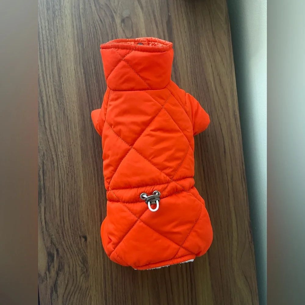 Orange Dog Coat Warm Jacket for Small dogs